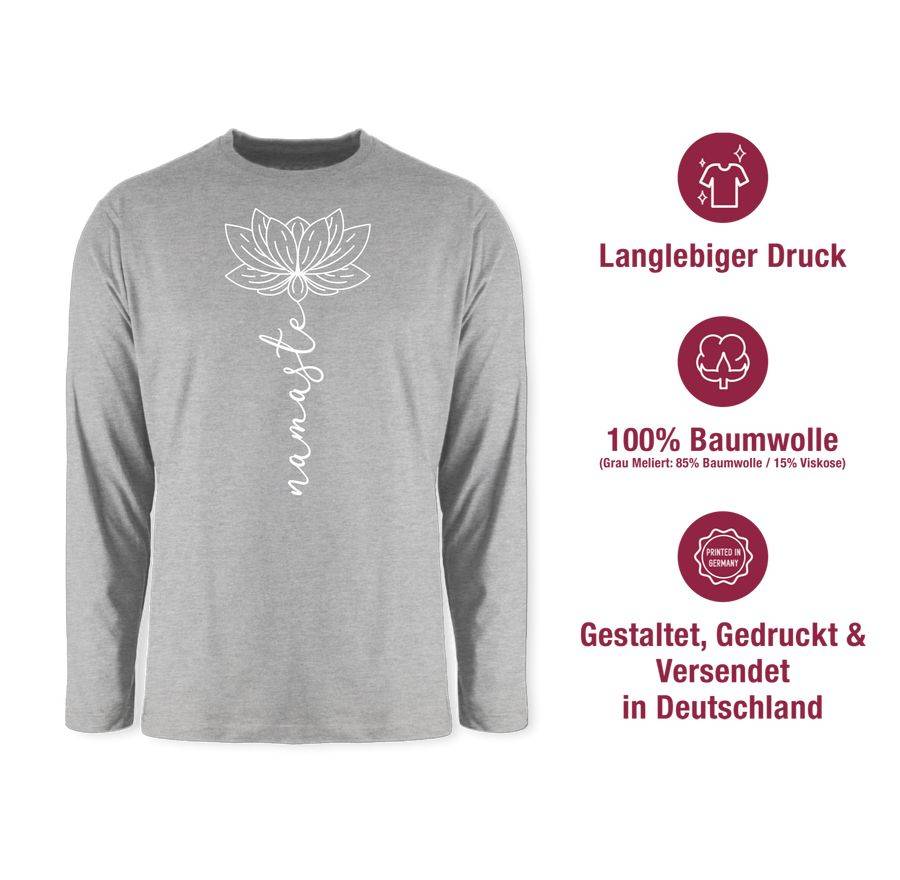 Shirtracer Namaste Lotusblüte Weiß: Tshirt Rucksack Shirtracer