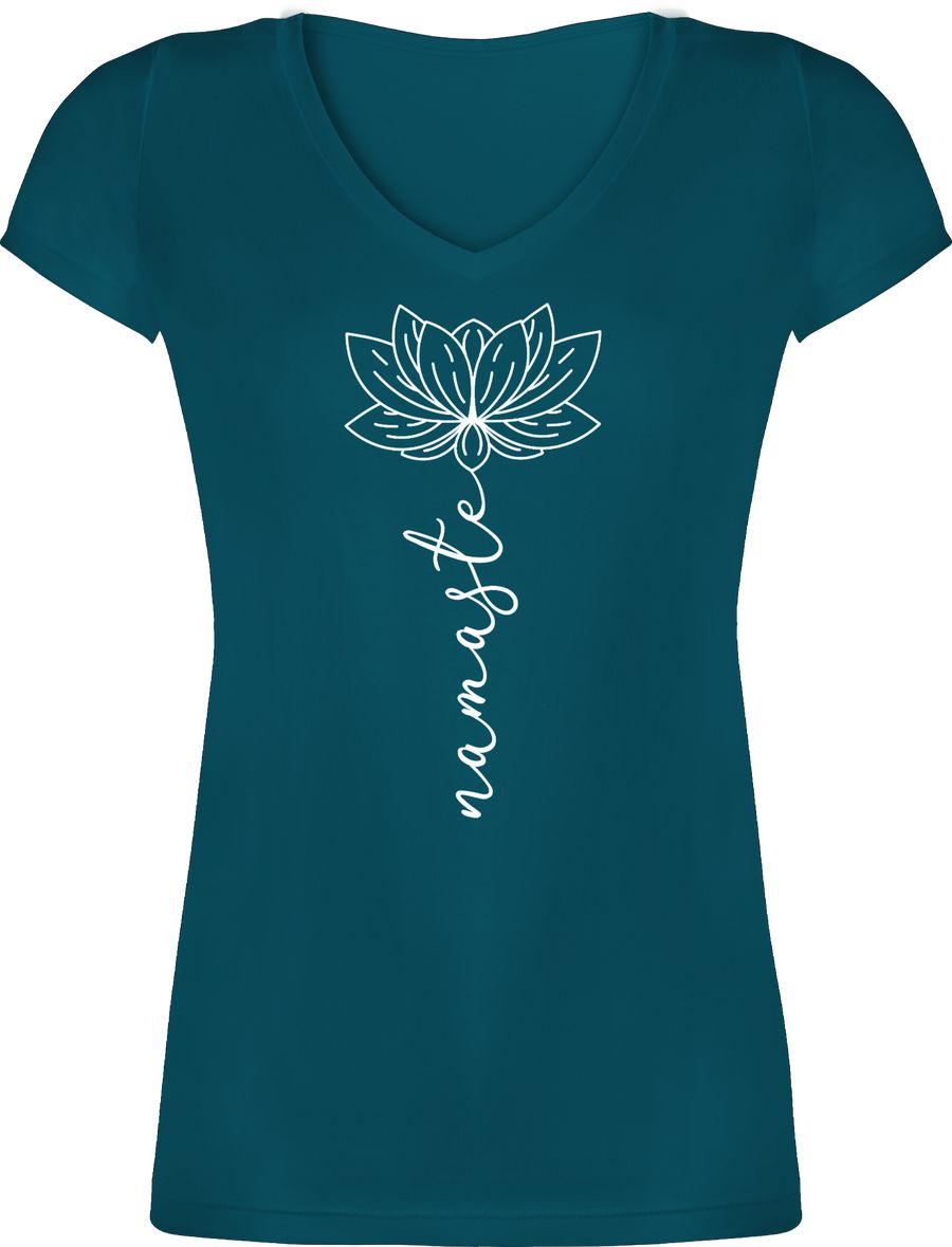 Shirtracer Namaste Lotusblüte weiß: Tshirt Rucksack Shirtracer