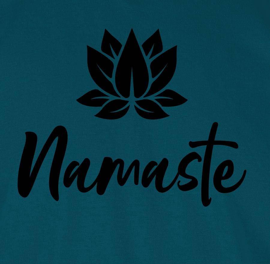 Shirtracer Namaste Mit Lotusblüte Schwarz: T-Shirt Gym Bag Shirtracer