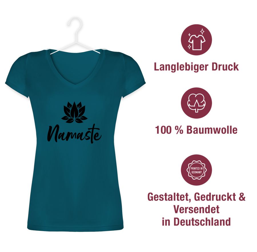 Shirtracer Namaste Mit Lotusblüte Schwarz: T-Shirt Gym Bag Shirtracer