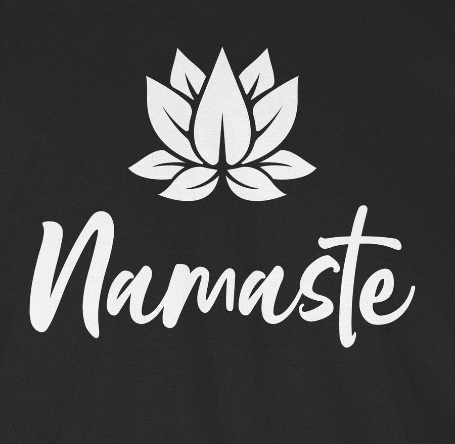 Shirtracer Namaste Mit Lotusblüte Weiß: Tshirt Gym Bag Shirtracer
