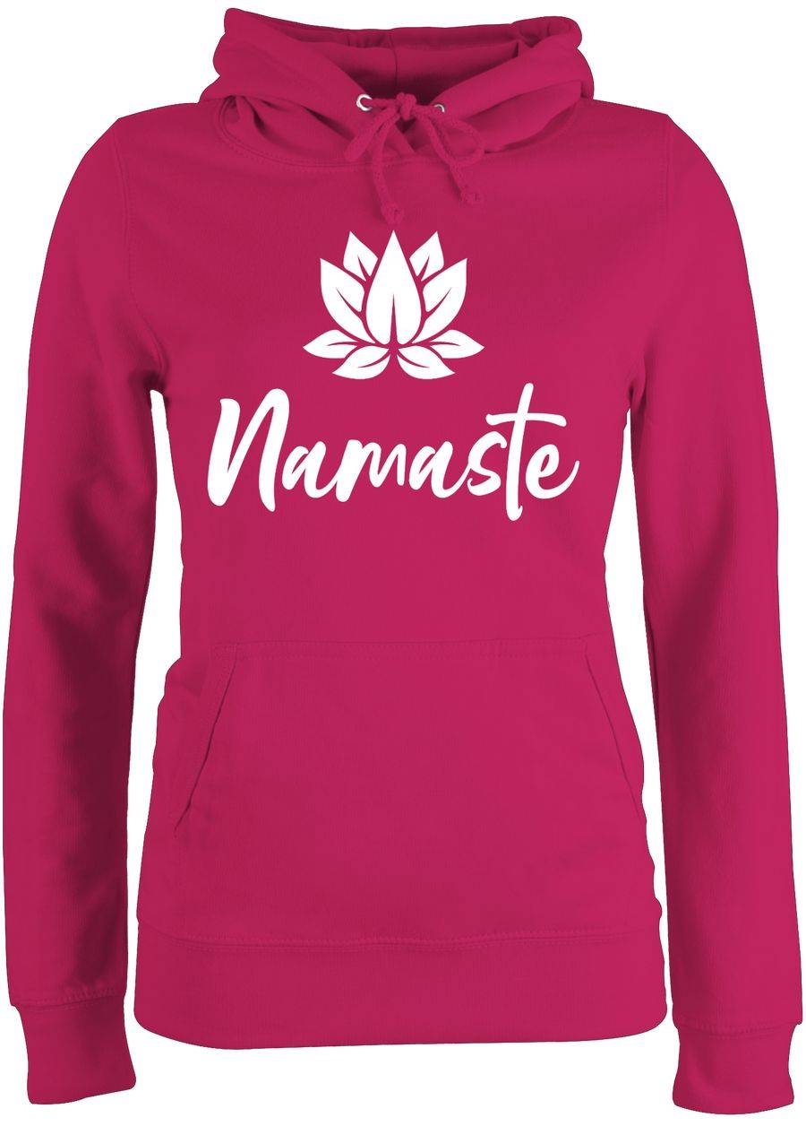 Shirtracer Namaste mit Lotusblüte weiß: Tshirt Gym Bag Shirtracer