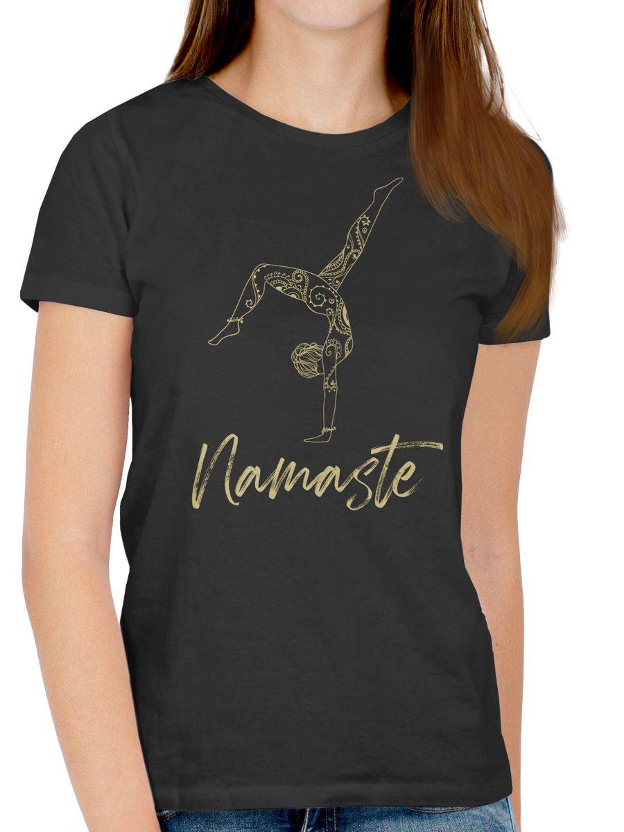 Shirtracer Namaste Yoga Handstand Mandala Meditation: T-Shirt Gym Bag Shirtracer