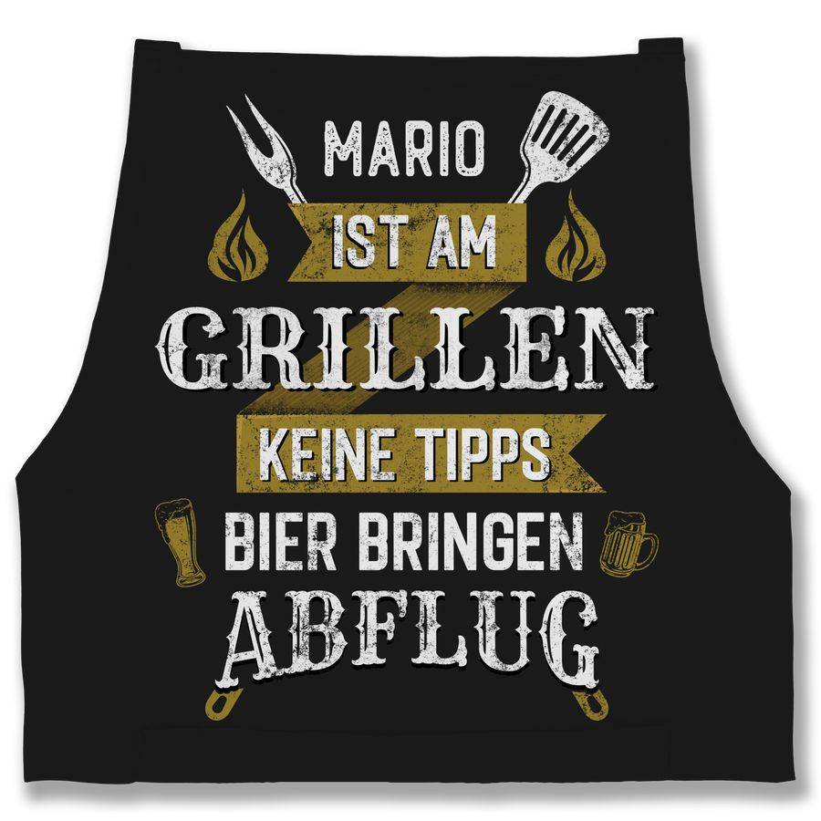Shirtracer Name ist am grillen keine Tipps Bier bringen Abflug - Geschenkidee Papa Männerge Shirtracer