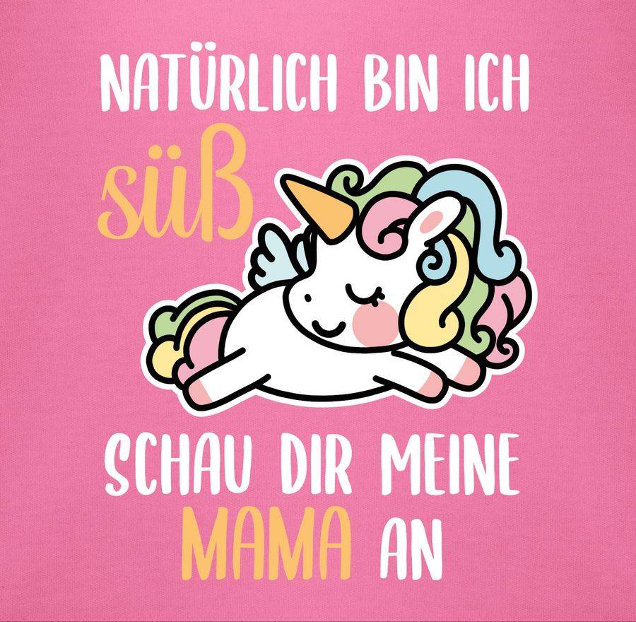Shirtracer Natürlich Bin Ich Süß Mit Einhorn: Tshirt Turnbeutel Shirtracer