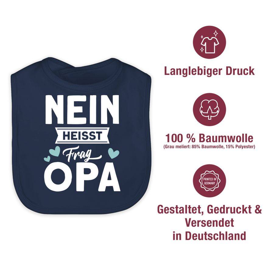 Shirtracer Nein Heißt Frag Opa - Weiß: T-Shirt Turnbeutel Shirtracer
