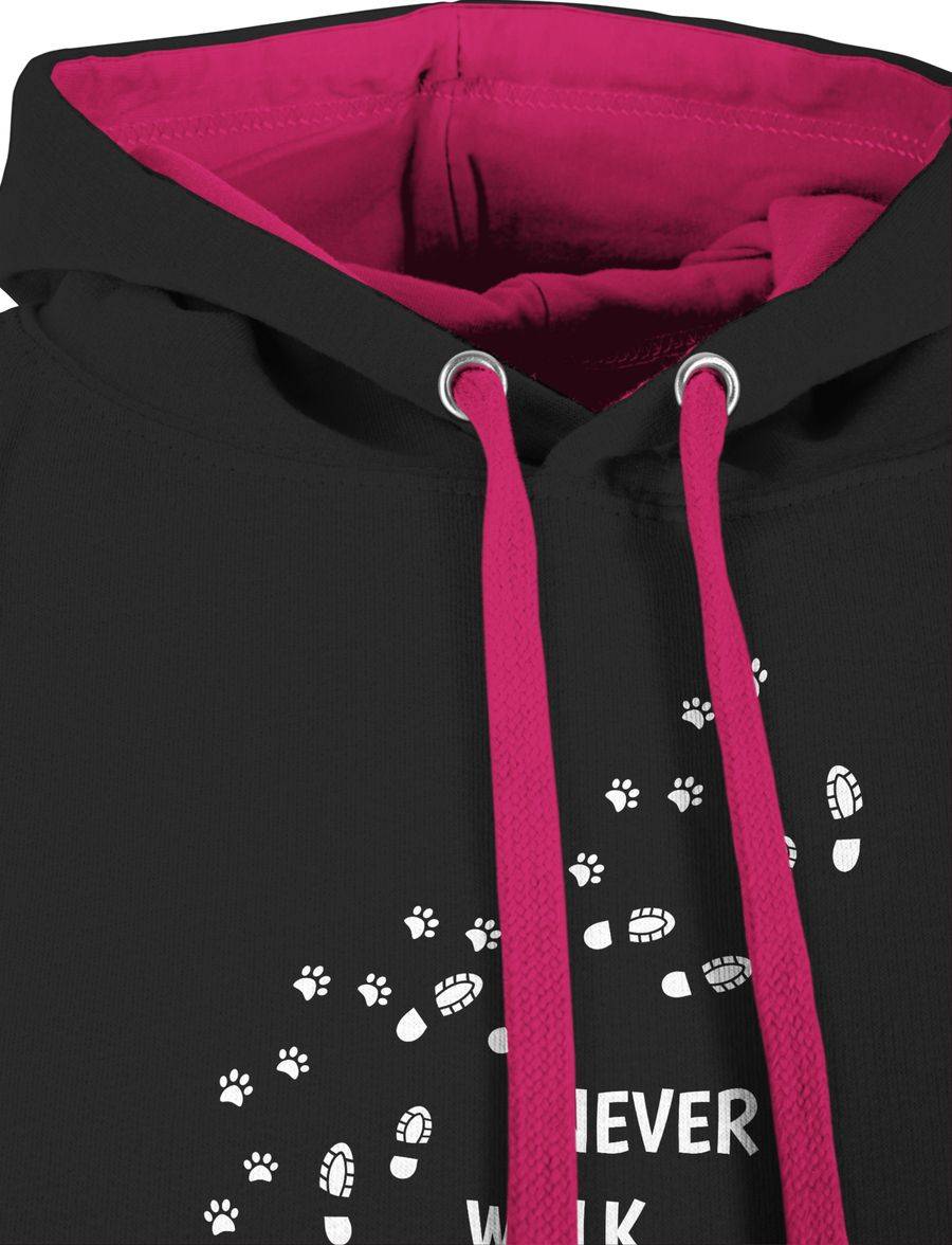 Shirtracer Never Walk Alone Pfotenabdrücke: Tshirt Turnbeutel Shirtracer