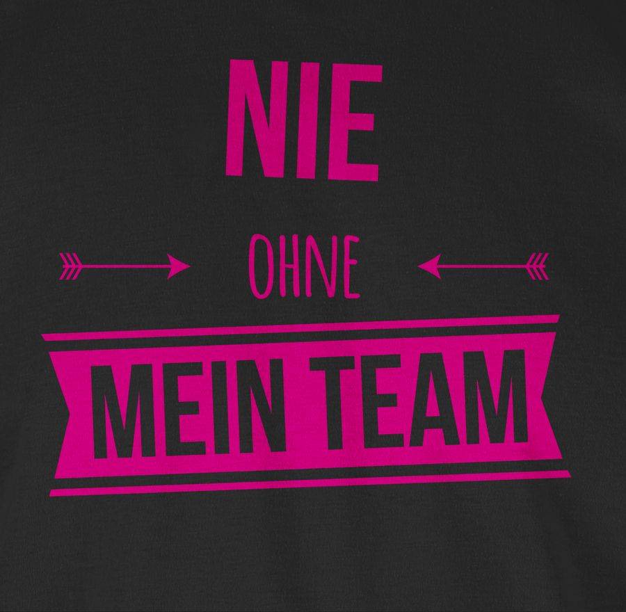 Shirtracer Nie Ohne Mein Team Pink: T-Shirt Turnbeutel Shirtracer