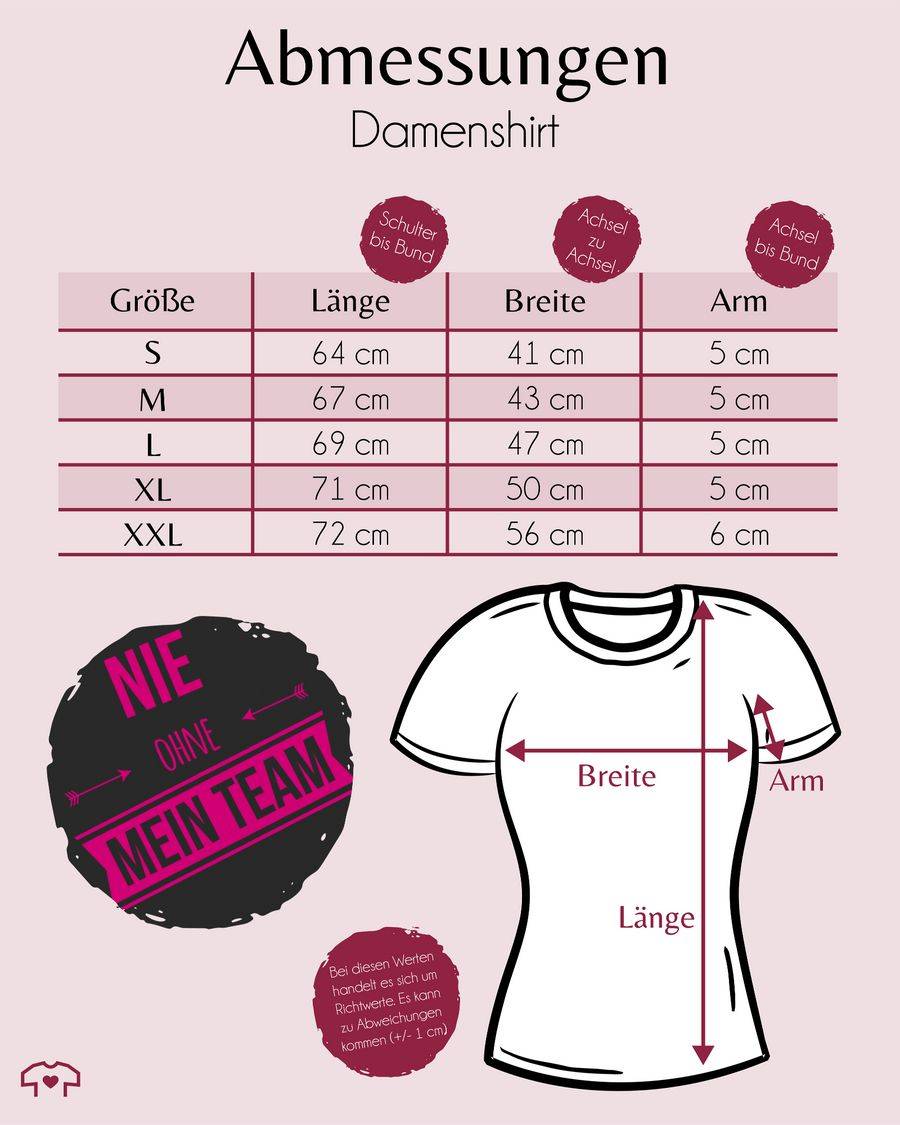 Shirtracer Nie Ohne Mein Team Pink: T-Shirt Turnbeutel Shirtracer