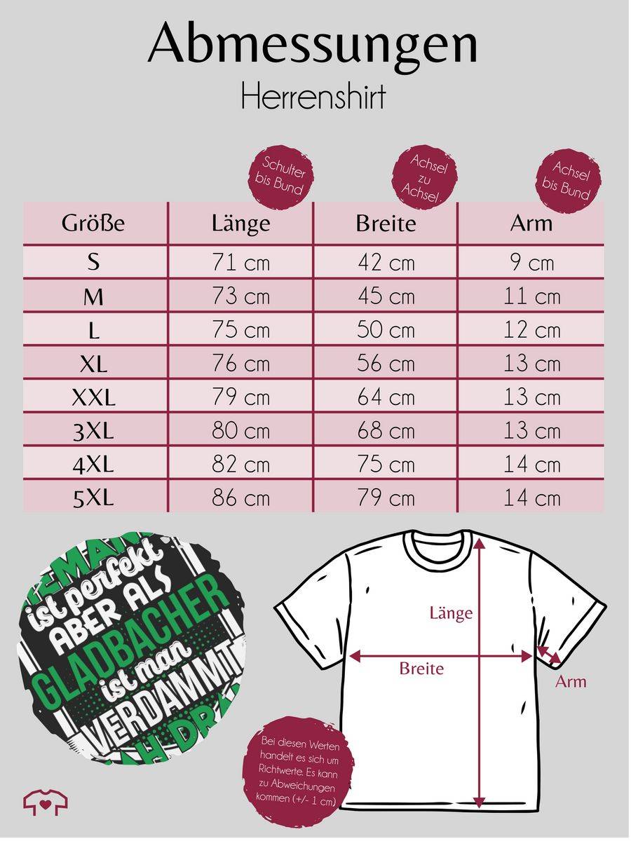 Shirtracer Niemand Ist Perfekt Gladbacher Shirts & Mehr Shirtracer