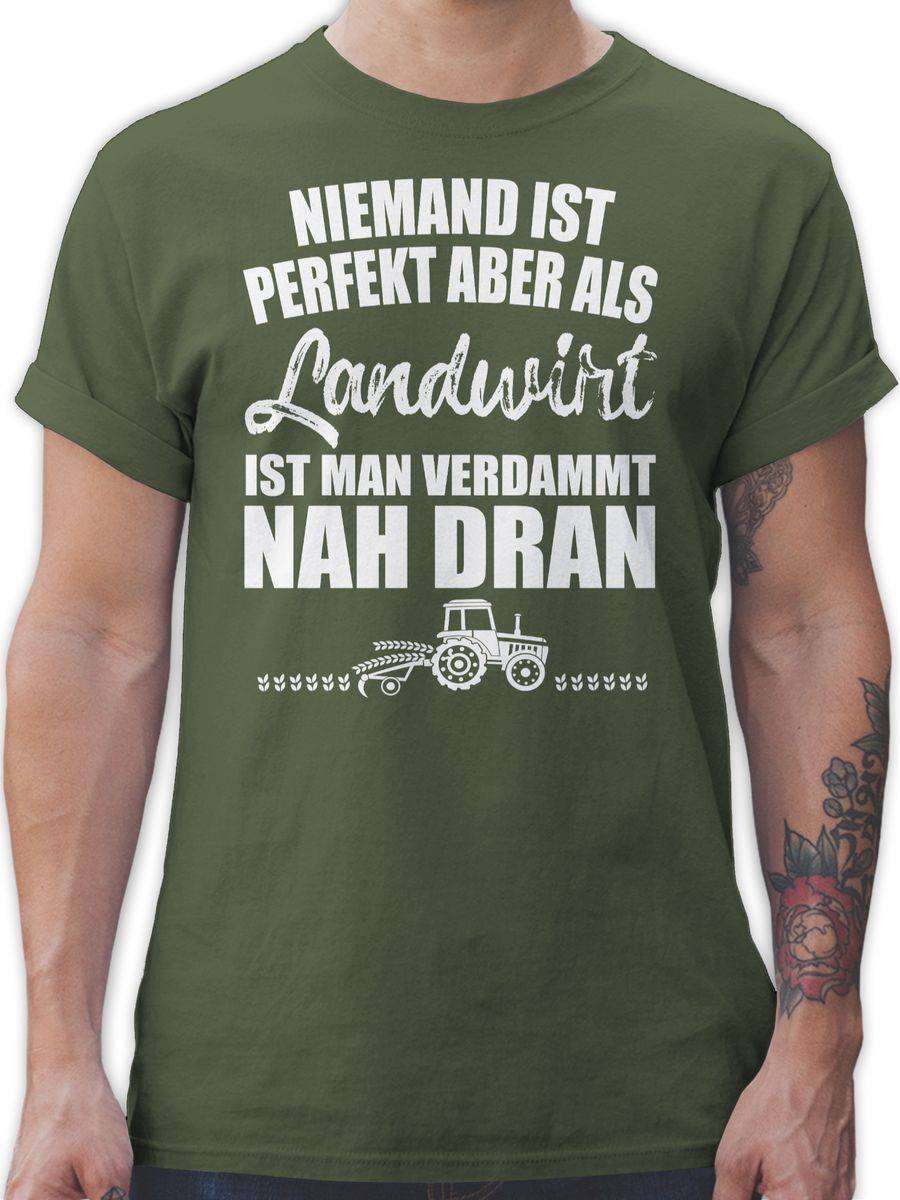 Shirtracer Niemand ist perfekt - Landwirt Shirts & Mehr Shirtracer