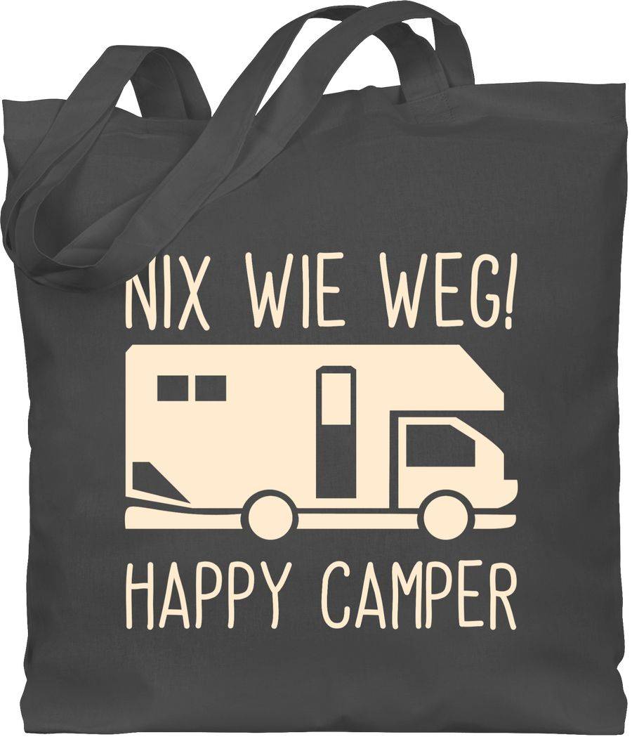 Shirtracer Nix wie weg - Happy Camper: T-Shirt Rucksack Shirtracer