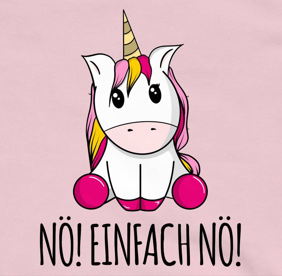 Shirtracer Nö! Einfach Nö! Einhorn Schwarz: Tshirt Rucksack Shirtracer