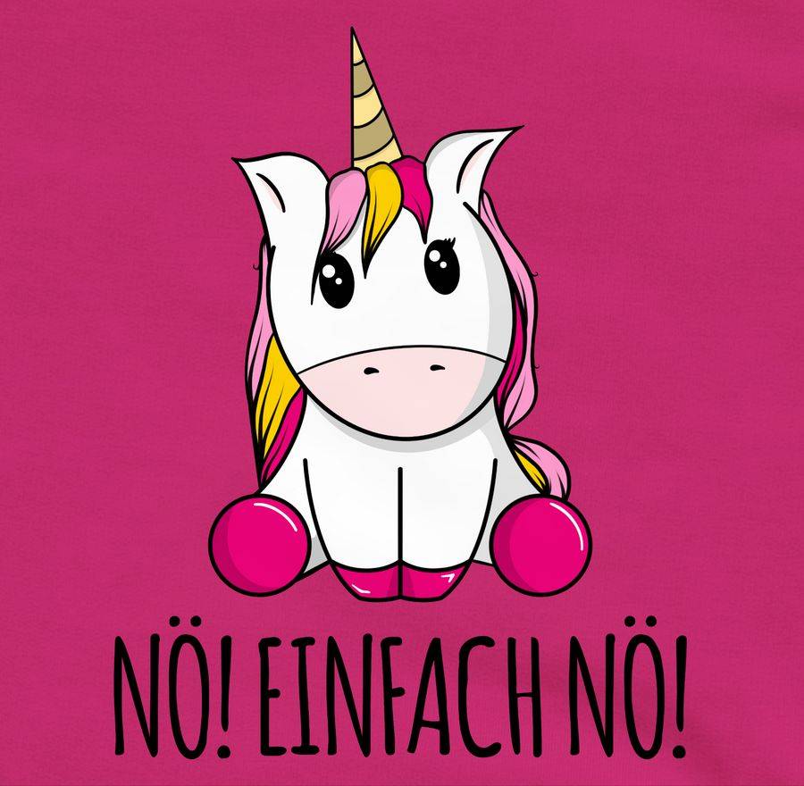 Shirtracer Nö! Einfach Nö! Einhorn Schwarz: Tshirt Rucksack Shirtracer
