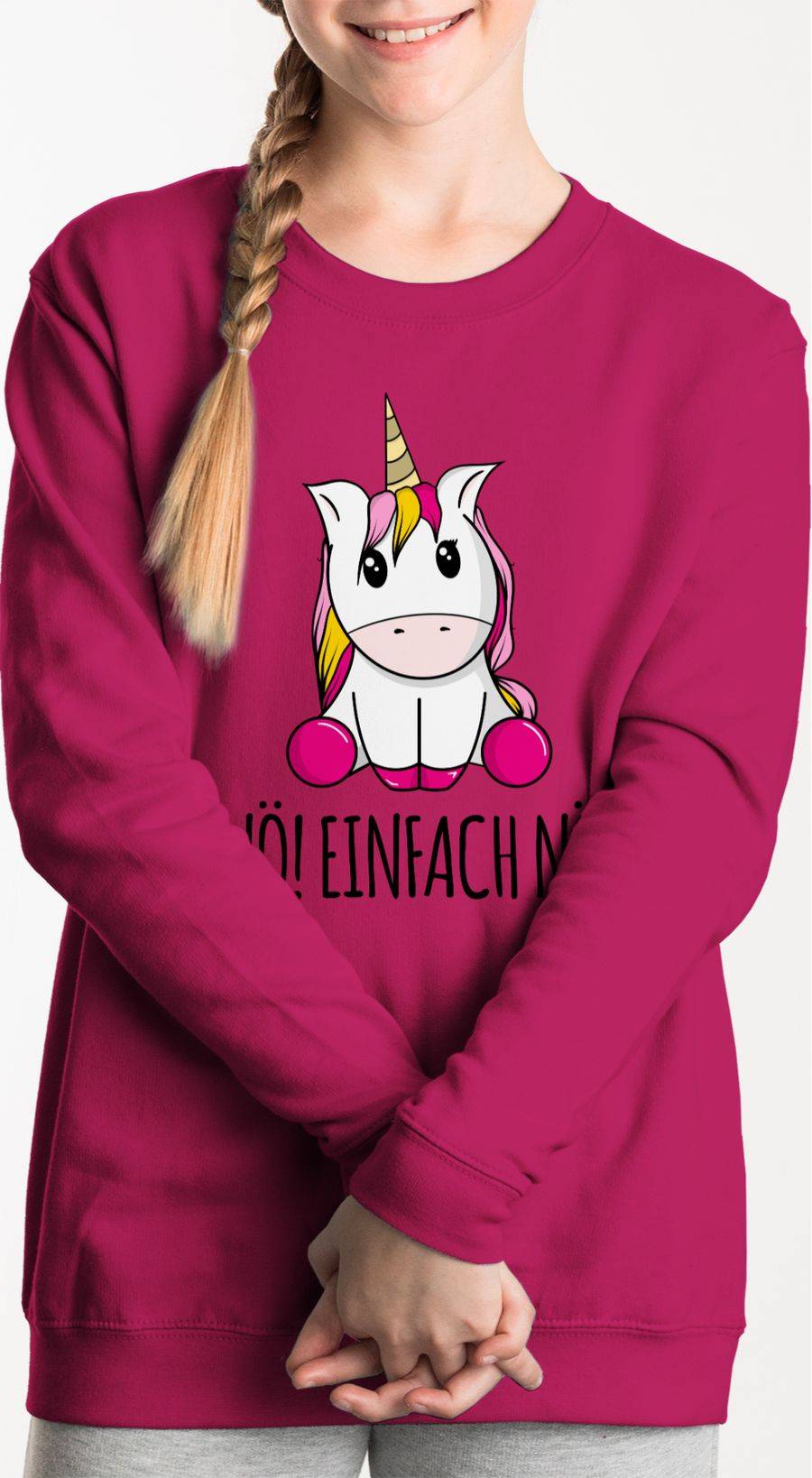 Shirtracer Nö! Einfach Nö! Einhorn Schwarz: Tshirt Rucksack Shirtracer