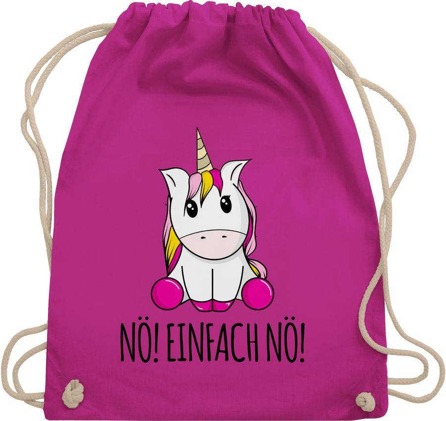Shirtracer Nö! Einfach Nö! Einhorn schwarz: Tshirt Rucksack Shirtracer