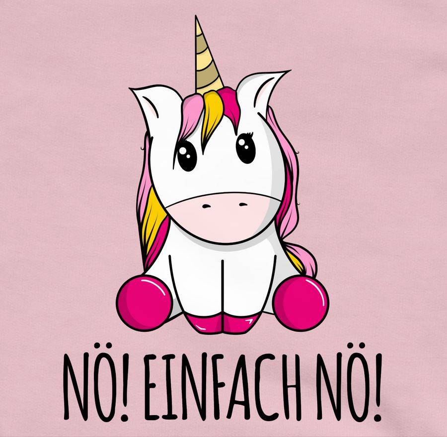 Shirtracer Nö! Einfach Nö! Einhorn Schwarz: Tshirt Rucksack Shirtracer