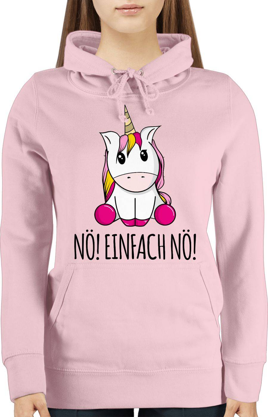 Shirtracer Nö! Einfach Nö! Einhorn Schwarz: Tshirt Rucksack Shirtracer