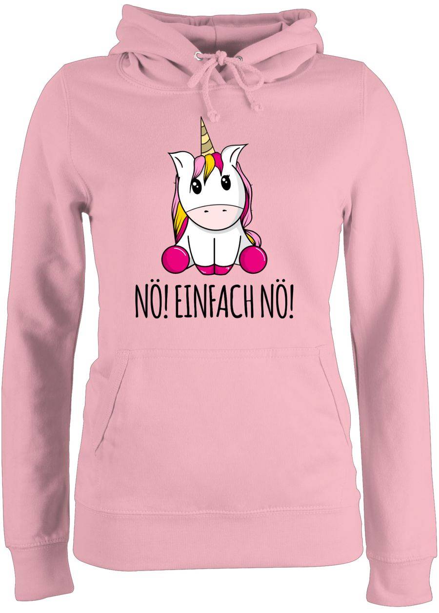 Shirtracer Nö! Einfach Nö! Einhorn schwarz: Tshirt Rucksack Shirtracer