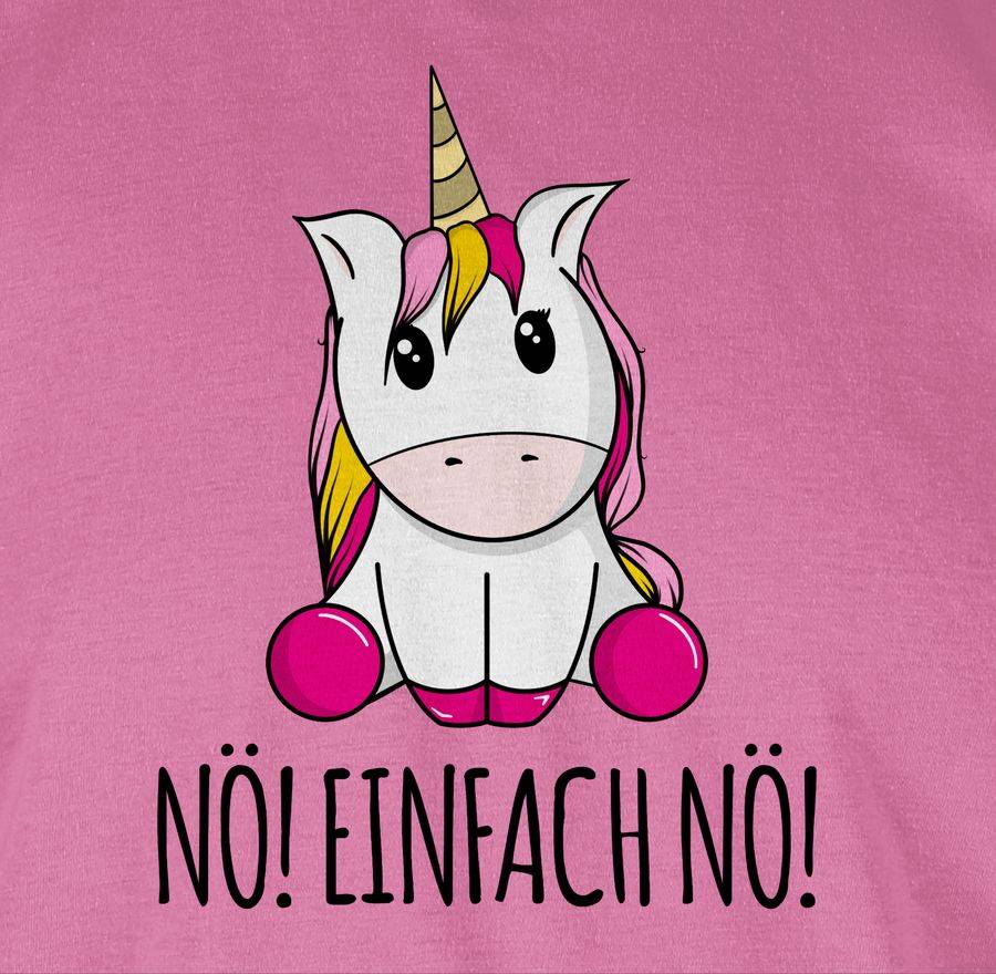 Shirtracer Nö! Einfach Nö! Einhorn Schwarz: Tshirt Rucksack Shirtracer
