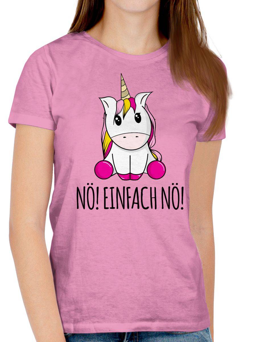 Shirtracer Nö! Einfach Nö! Einhorn Schwarz: Tshirt Rucksack Shirtracer