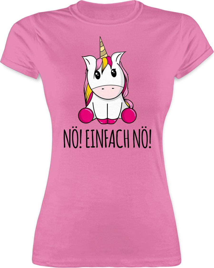 Shirtracer Nö! Einfach Nö! Einhorn schwarz: Tshirt Rucksack Shirtracer