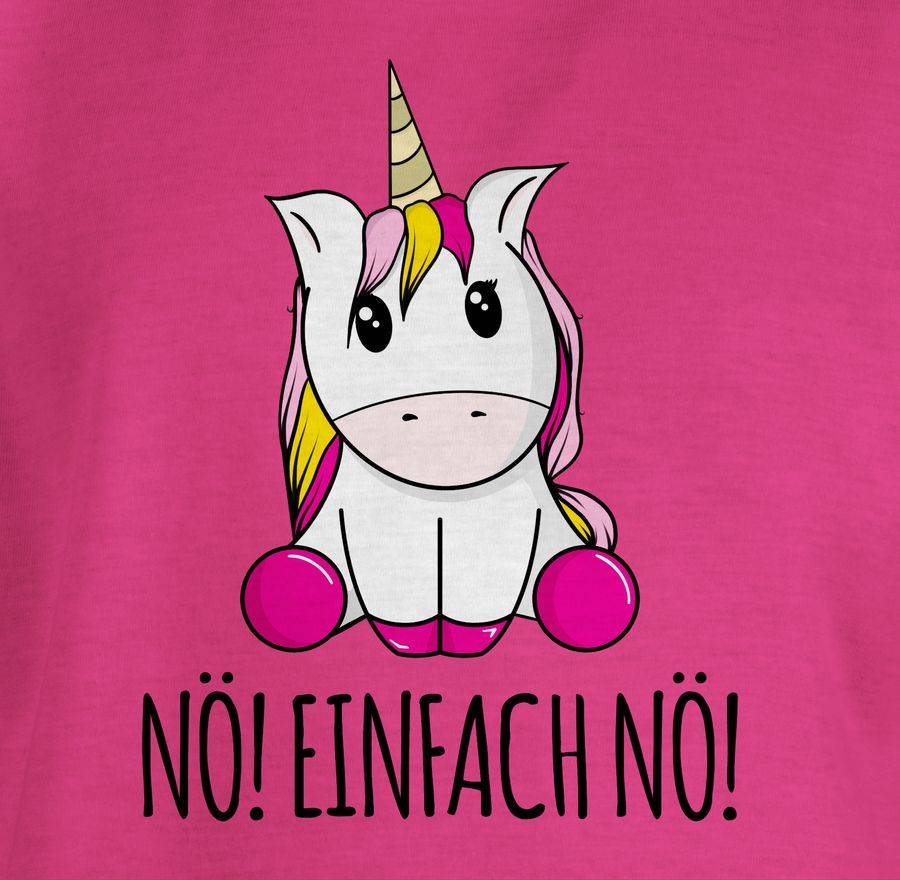 Shirtracer Nö! Einfach Nö! Einhorn Schwarz: Tshirt Rucksack Shirtracer