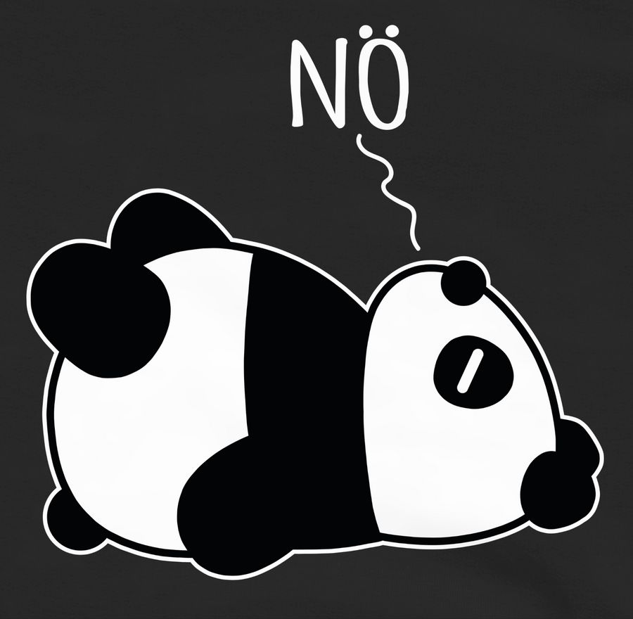 Shirtracer Nö - Panda - Weiß: T-Shirt Turnbeutel Shirtracer