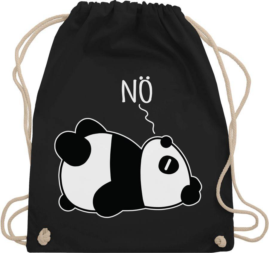 Shirtracer Nö - Panda - weiß: T-Shirt Turnbeutel Shirtracer