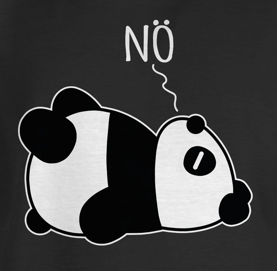 Shirtracer Nö - Panda - Weiß: T-Shirt Turnbeutel Shirtracer