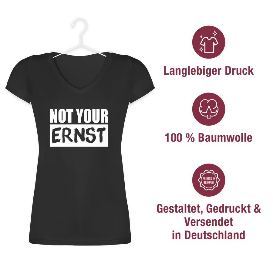 Shirtracer Not Your ERNST? - Weiß: T-Shirt Turnbeutel Shirtracer