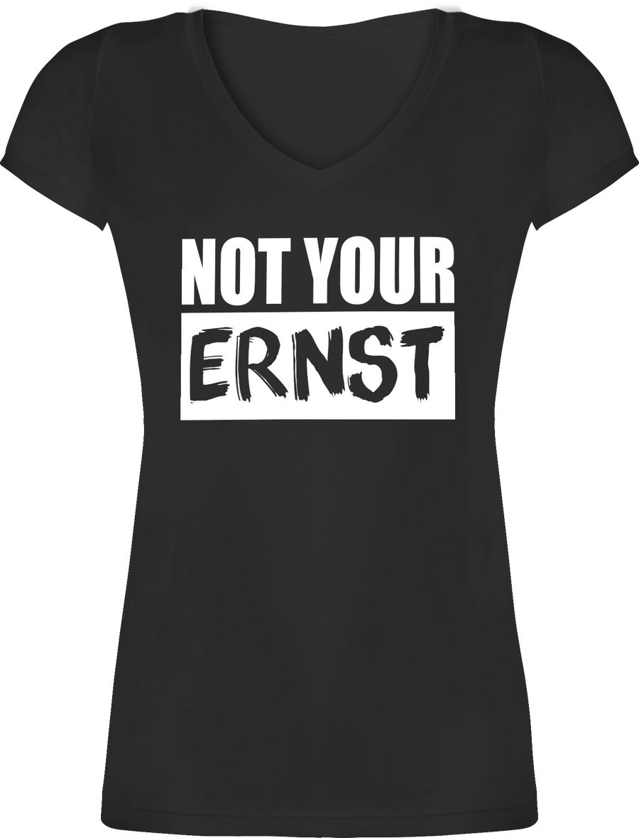 Shirtracer Not your ERNST? - weiß: T-Shirt Turnbeutel Shirtracer