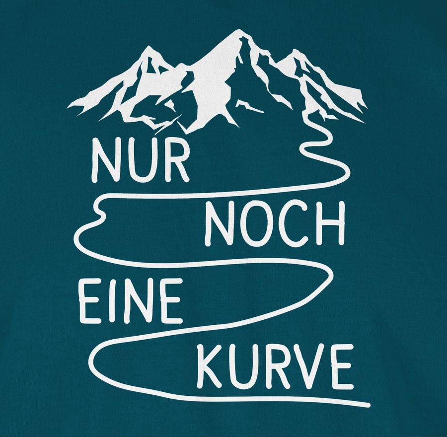 Shirtracer Nur Noch Eine Kurve - Weiß: Tshirt Gym Bag Shirtracer