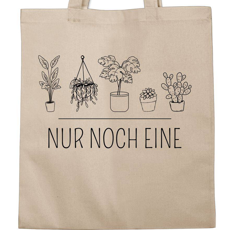 Shirtracer Nur Noch Eine - Pflanzen - Schwarz: Tshirt Gym Bag Shirtracer