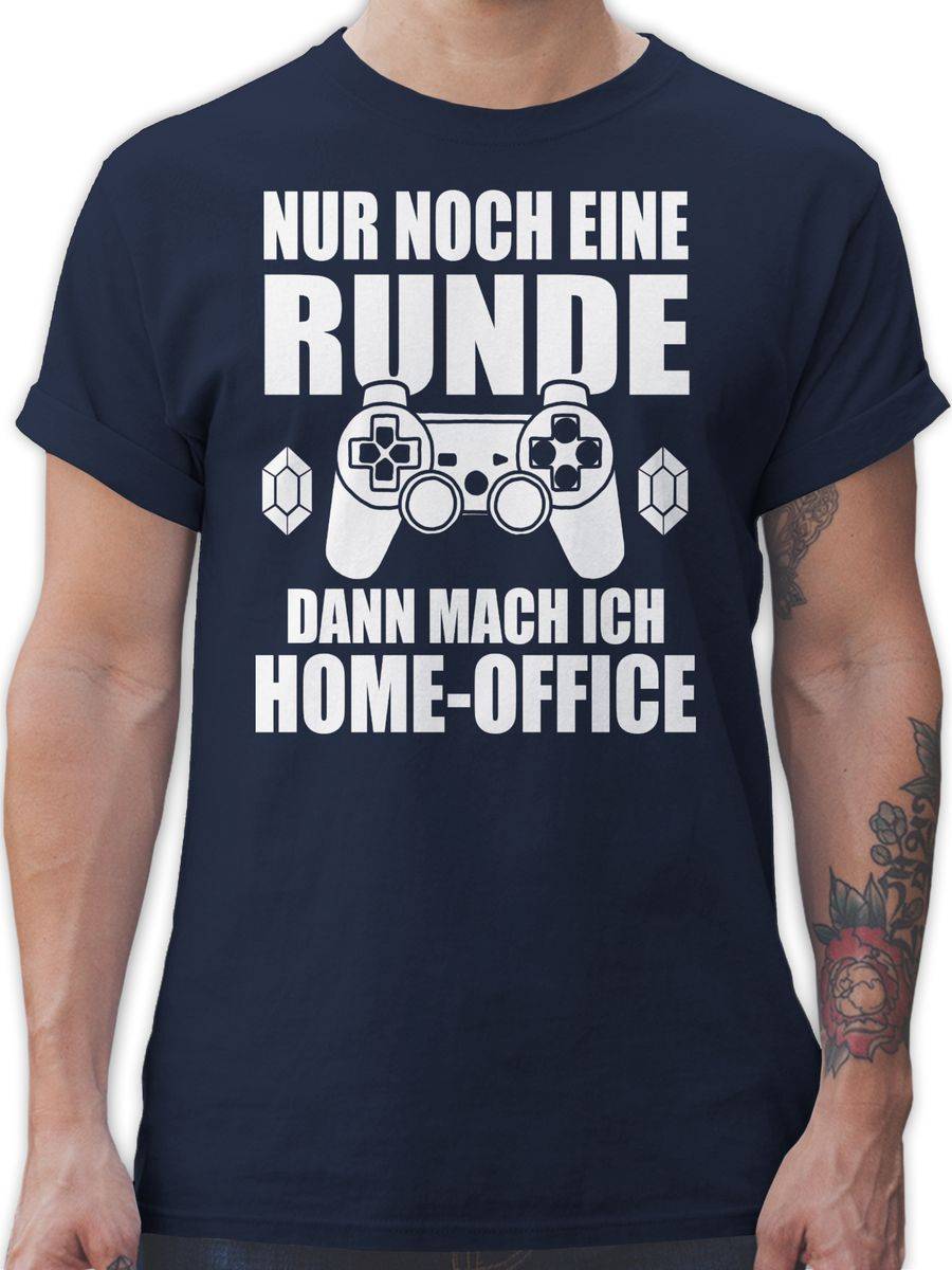 Shirtracer Nur noch eine Runde dann mach ich Home-Office weiß Shirts & Mehr Shirtracer