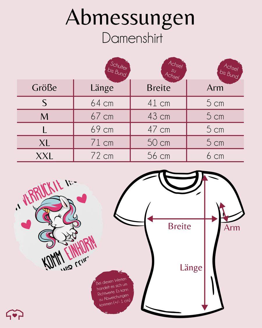 Shirtracer Nur Verrückte Hier - Komm Einhorn, Wir Gehen - Fuchsia: Tshirt Gym Bag Shirtracer