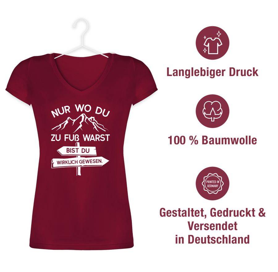 Shirtracer Nur Wo Du Zu Fuß Warst - Weiß Shirts & Mehr Shirtracer