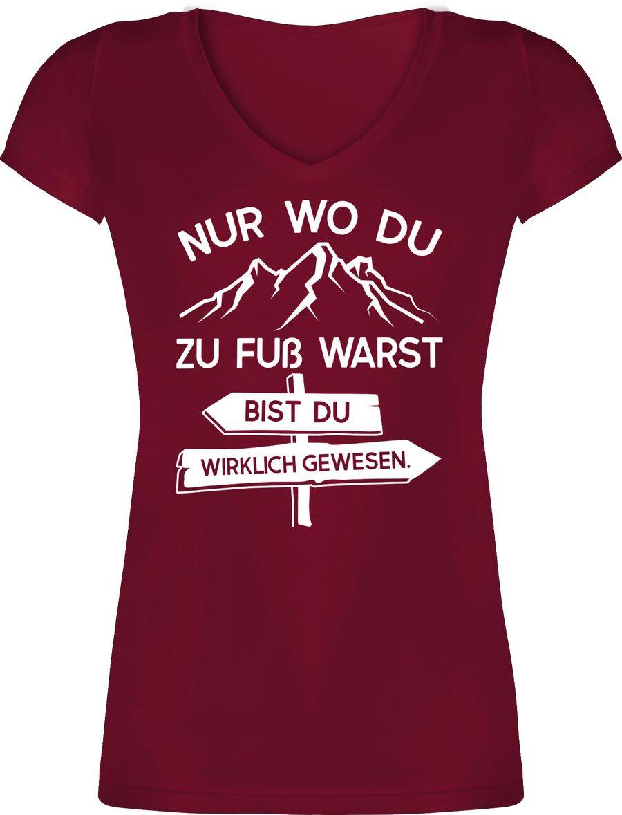 Shirtracer Nur wo du zu Fuß warst - weiß Shirts & Mehr Shirtracer