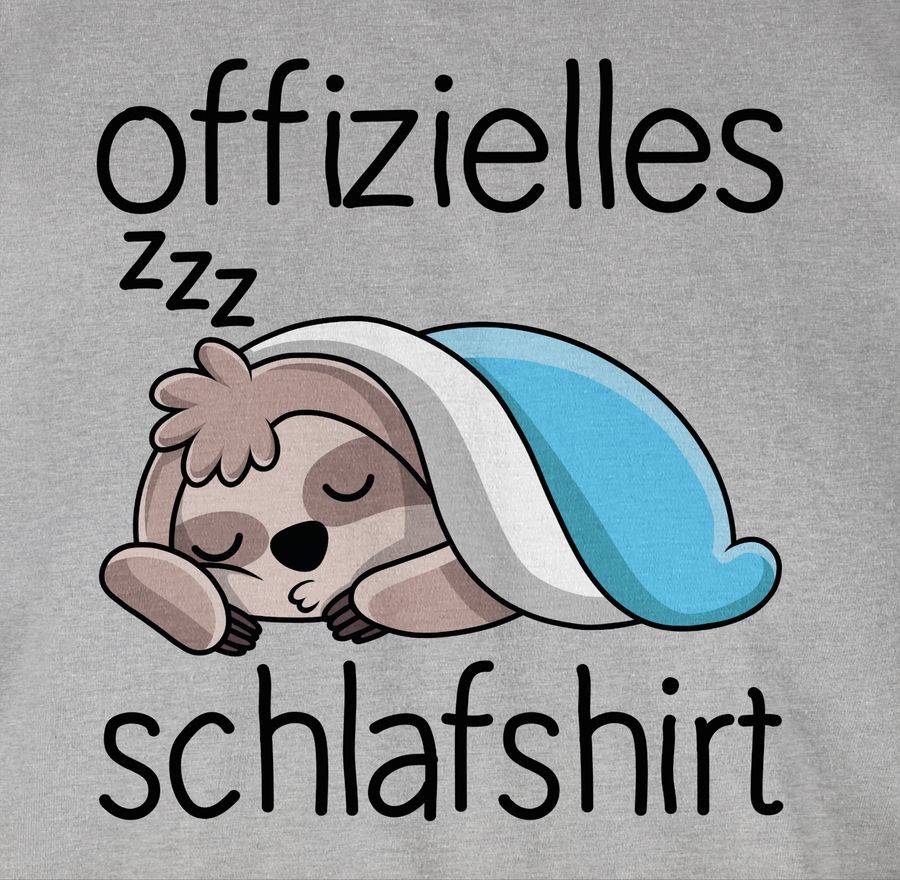 Shirtracer Offizielles Schlafshirt Mit Faultier - Schwarz Shirts & Mehr Shirtracer