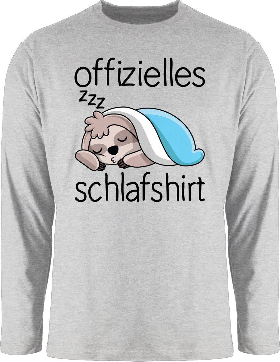 Shirtracer Offizielles Schlafshirt mit Faultier - schwarz Shirts & Mehr Shirtracer