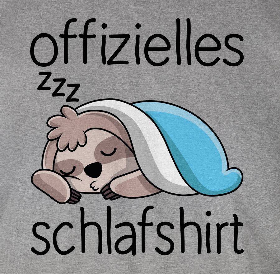 Shirtracer Offizielles Schlafshirt Mit Faultier - Schwarz Shirts & Mehr Shirtracer
