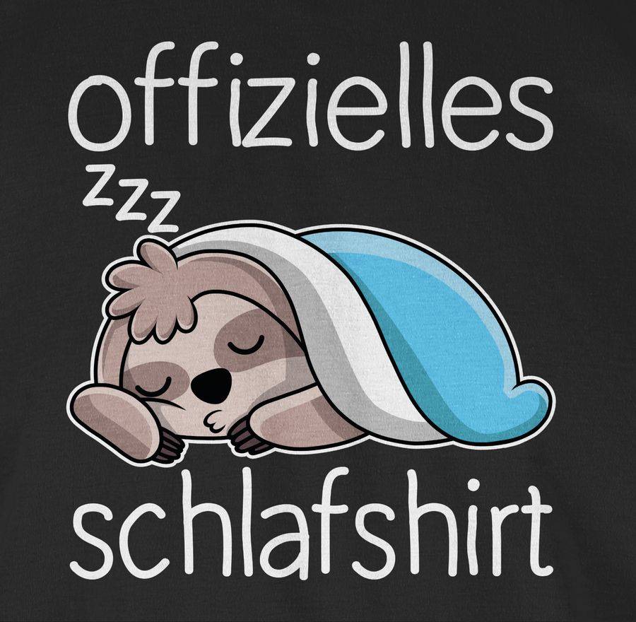 Shirtracer Offizielles Schlafshirt Mit Faultier - Weiß Shirts & Mehr Shirtracer