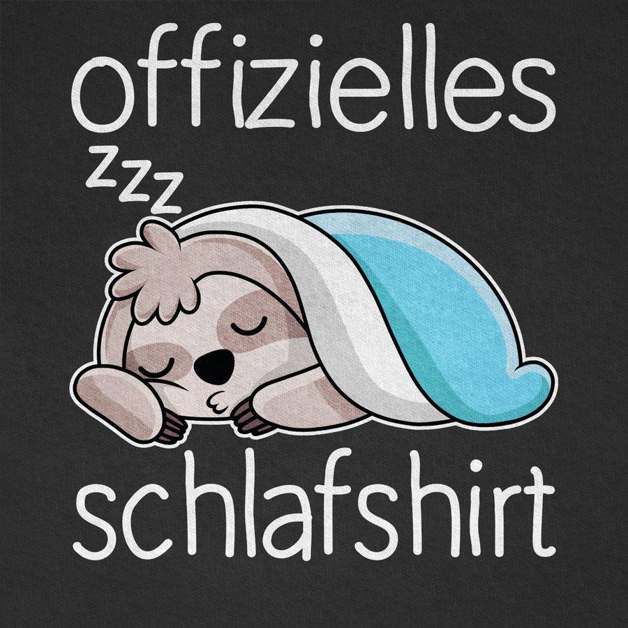 Shirtracer Offizielles Schlafshirt Mit Faultier - Weiß Shirts & Mehr Shirtracer