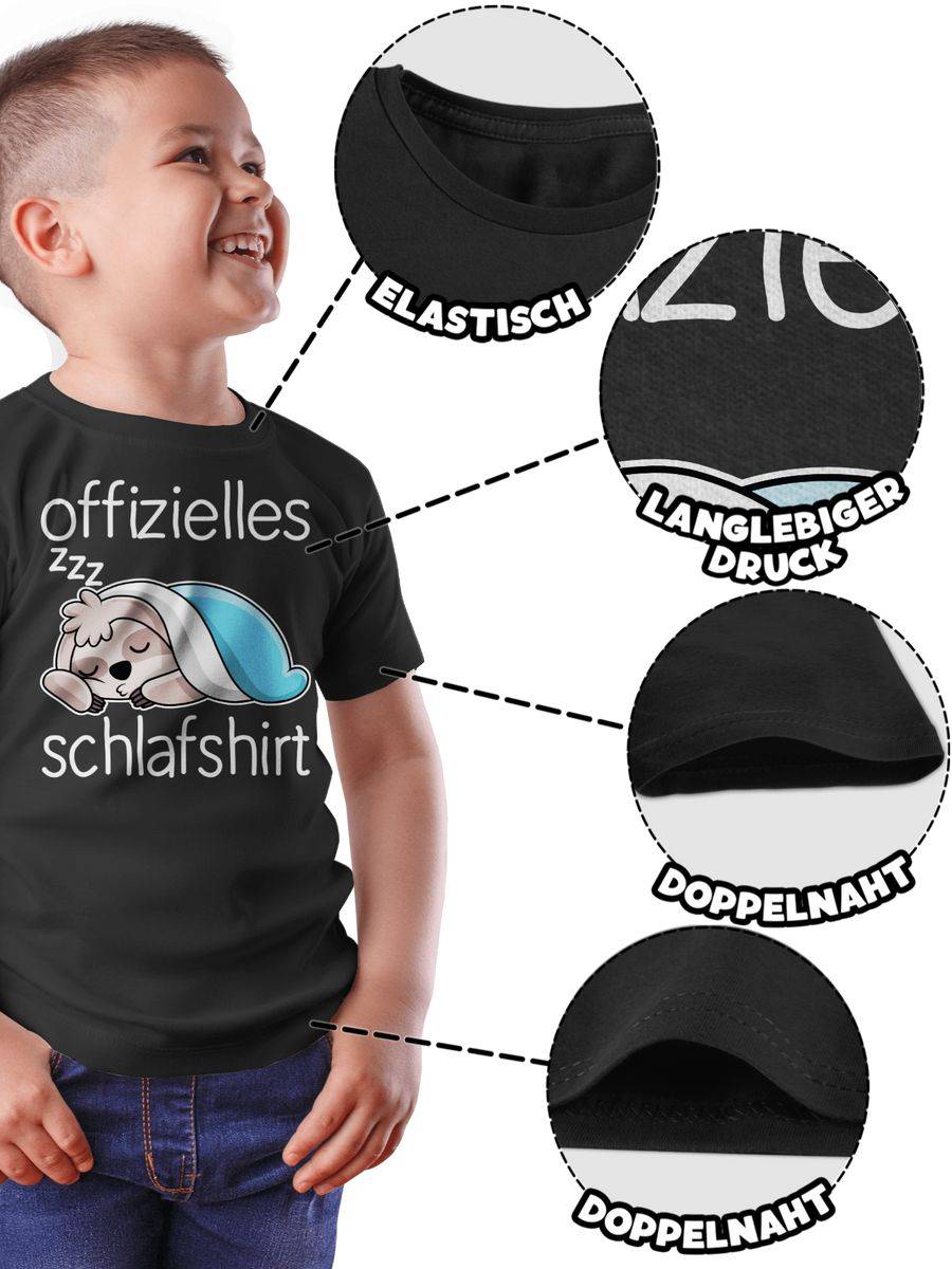 Shirtracer Offizielles Schlafshirt Mit Faultier - Weiß Shirts & Mehr Shirtracer