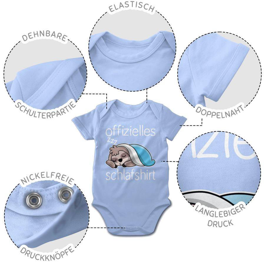 Shirtracer Offizielles Schlafshirt Mit Faultier - Weiß Shirts & Mehr Shirtracer