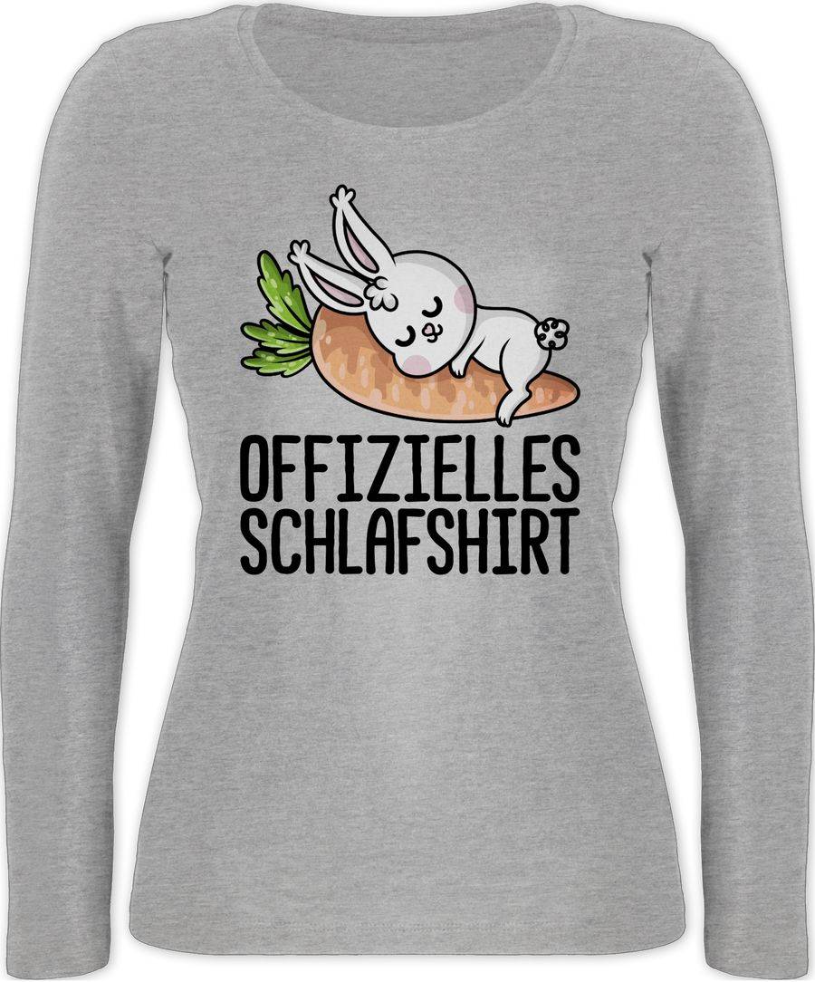 Shirtracer Offizielles Schlafshirt mit Hase schwarz: T-Shirt Turnbeutel Shirtracer