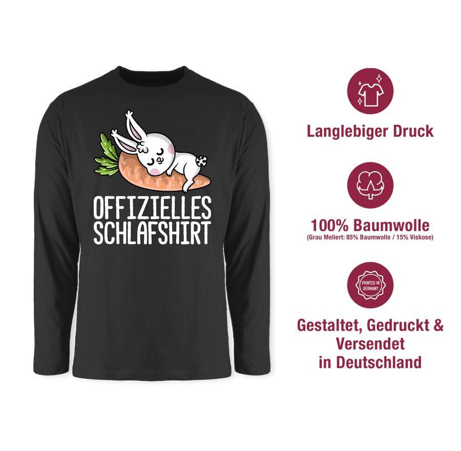 Shirtracer Offizielles Schlafshirt Mit Hase Weiß Shirts & Mehr Shirtracer