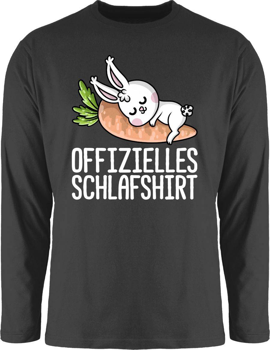Shirtracer Offizielles Schlafshirt mit Hase weiß Shirts & Mehr Shirtracer