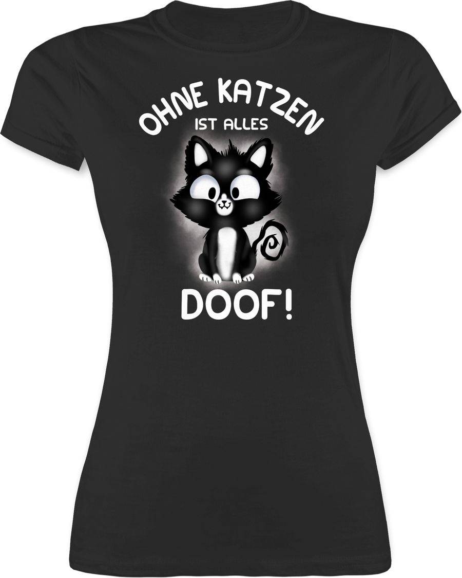 Shirtracer Ohne Katzen ist alles doof!: Tshirt Rucksack Shirtracer