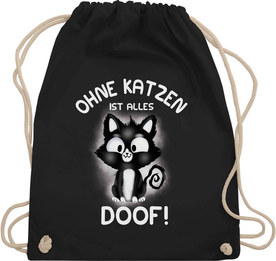 Shirtracer Ohne Katzen ist alles doof!: Tshirt Rucksack Shirtracer